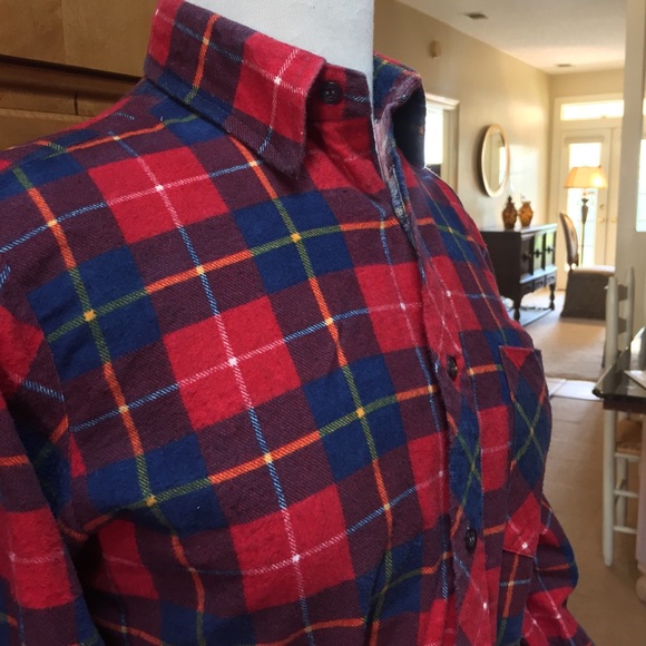 80s vbh just 4 you plaid button down - Picture 3 of 7